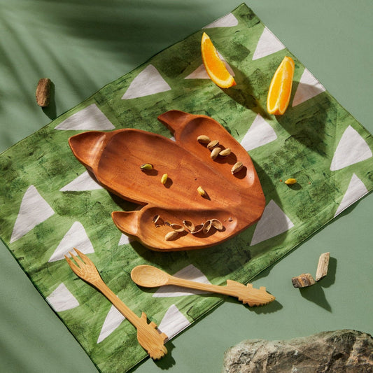 TYRANNOSAURUS REX PLATE, neem wood