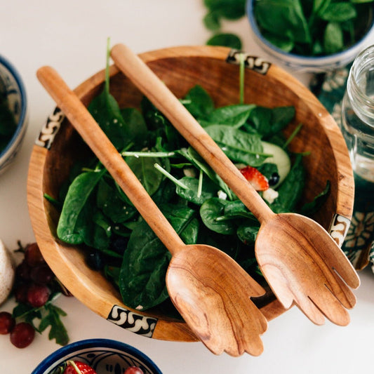 Minimalist Olive Wood Serving Bowl